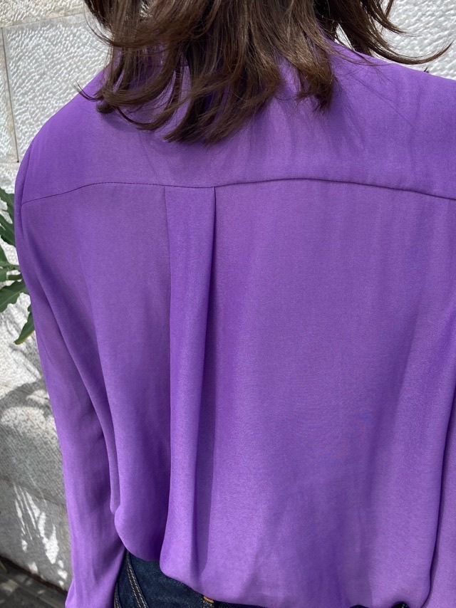 BEATINGHEART   スタンドカラー ブラウス　CREAM/ MUSTARD /PURPLE /NAVY　BB203J2　 ビーティングハート