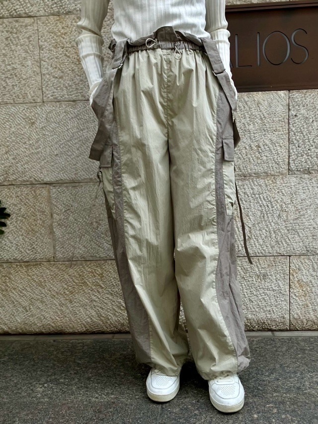 マルシャルテル　サスペンダー付きカーゴパンツ MARECHAL TERRE カーゴパンツ サスペンダー付きカーゴパンツ