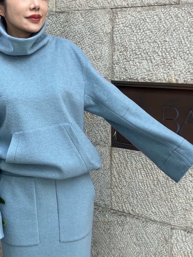 BEATINGHEART オフタートルポッケ付きプルオーバー BT208L2 BLUE (B1)BEIGE(M1) ビーティングハート