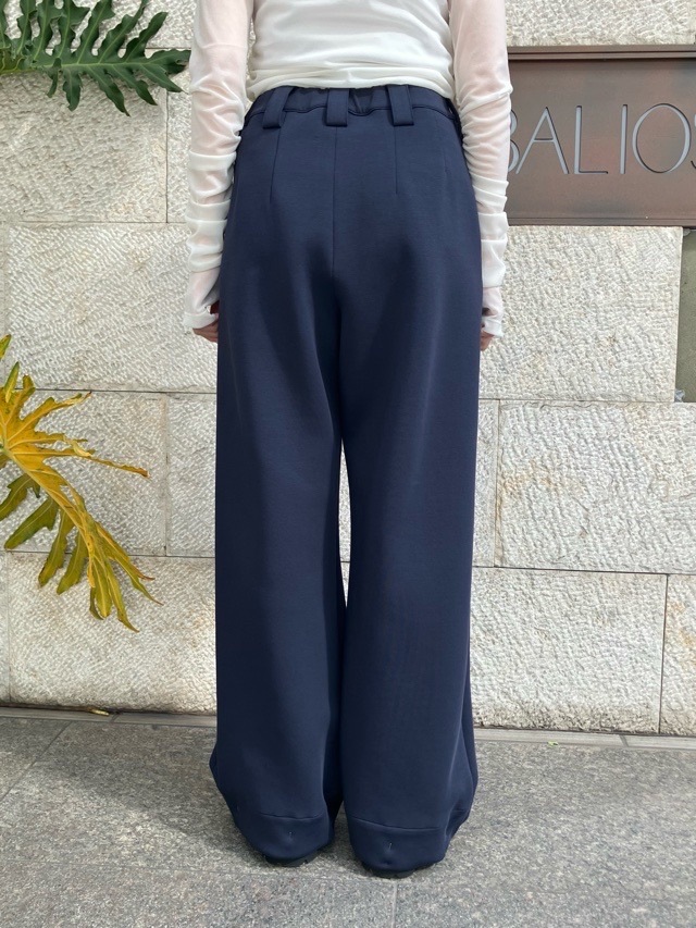 AKANE UTSUNOMIYA  アカネ ウツノミヤ  ウエストゴム仕様 段ボール素材 パンツ  WAO-FCT58-2012  NAVY / BROWN 