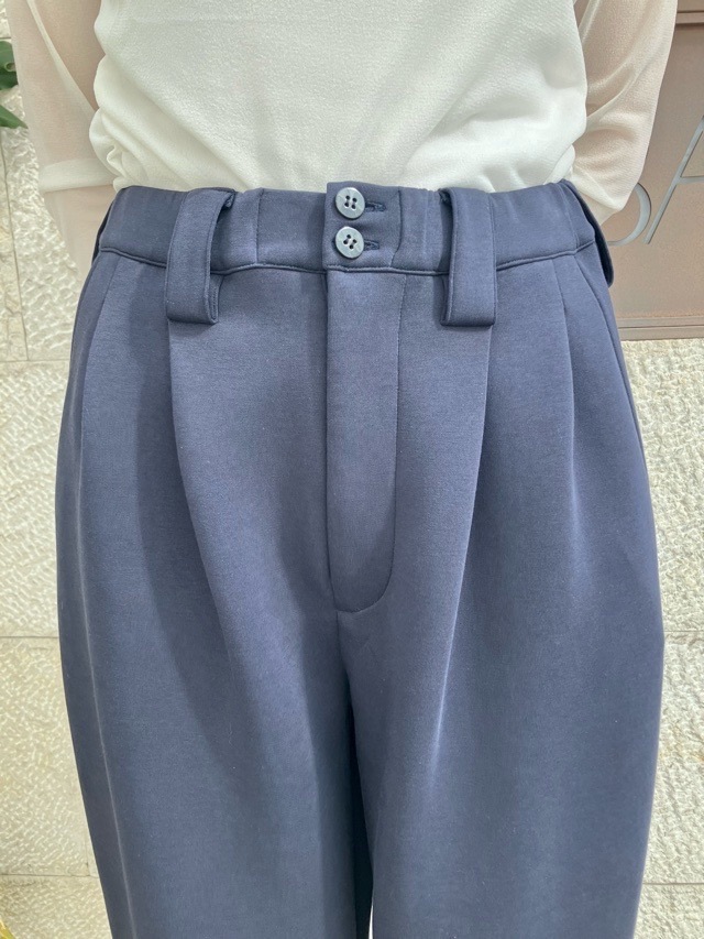 AKANE UTSUNOMIYA  アカネ ウツノミヤ  ウエストゴム仕様 段ボール素材 パンツ  WAO-FCT58-2012  NAVY / BROWN 