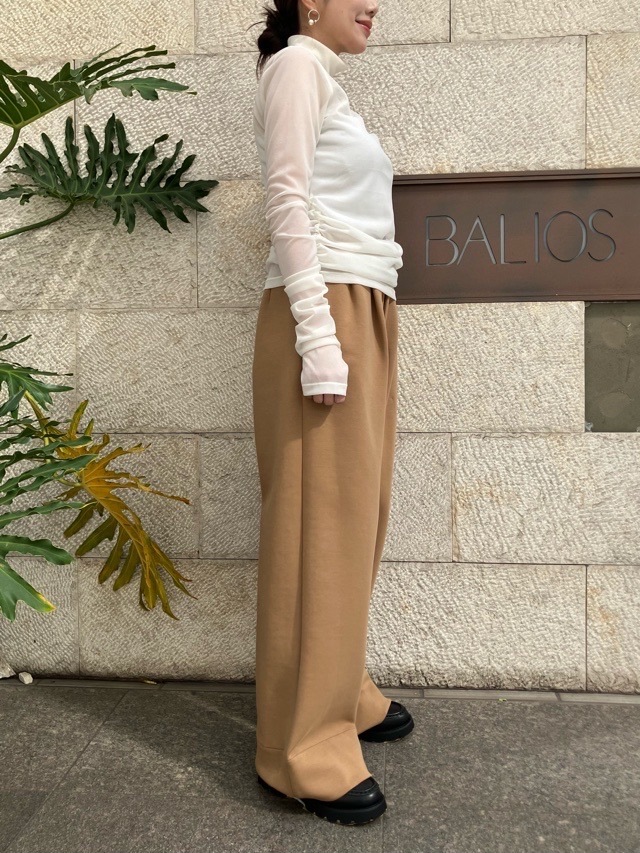 AKANE UTSUNOMIYA  アカネ ウツノミヤ  ウエストゴム仕様 段ボール素材 パンツ  WAO-FCT58-2012  NAVY / BROWN 