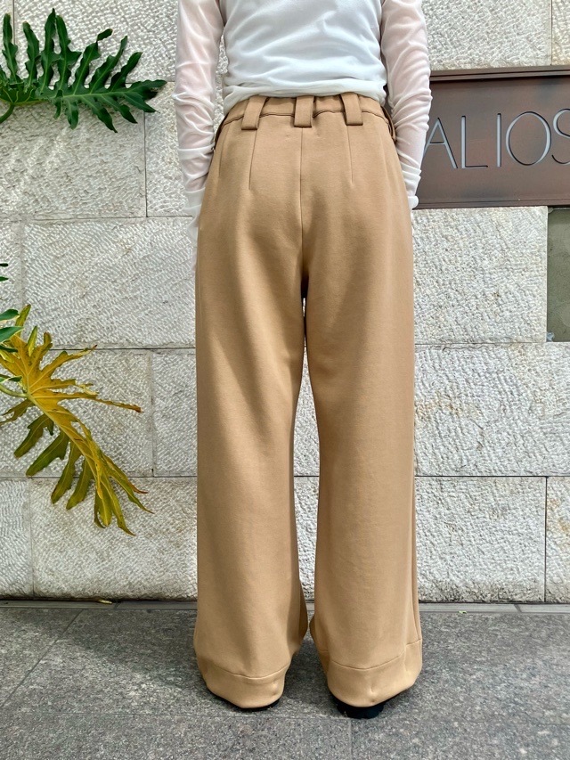 AKANE UTSUNOMIYA  アカネ ウツノミヤ  ウエストゴム仕様 段ボール素材 パンツ  WAO-FCT58-2012  NAVY / BROWN 