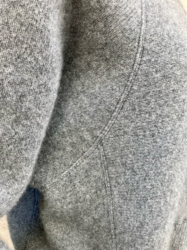 near.nippon ニア―ニッポン 獣毛強縮 ニット プルオーバー 828-2526 杢ミルク / 杢グレー