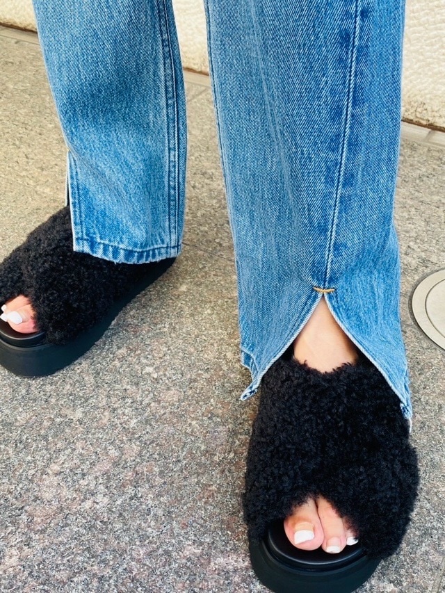 Woad Blue　スリット ストレート デニム パンツ　WBN4103 BLUE　ウォードブルー