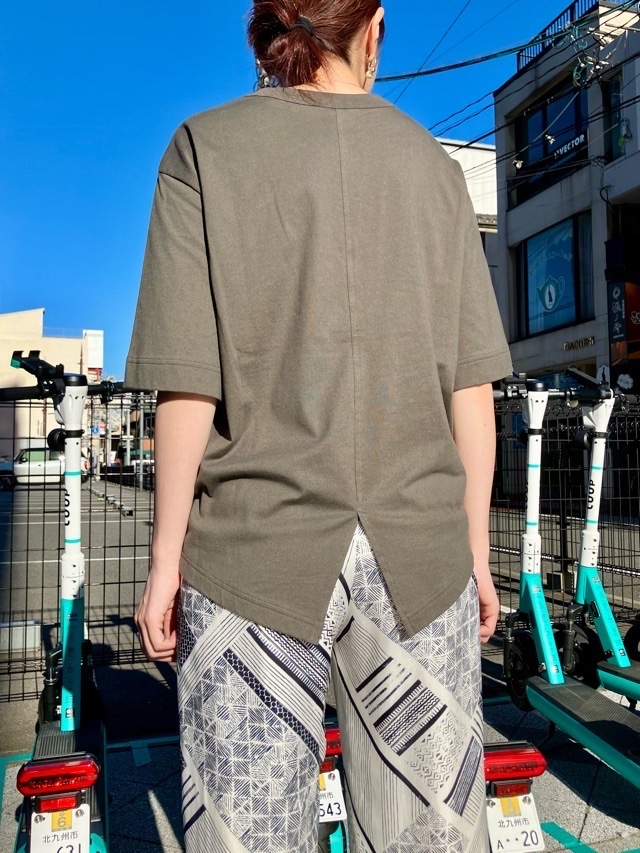NEAR.NIPPON 　バックスラッシュTシャツ　340-24　 OLIVE/WHITE / BLACK　ニア-ニッポン