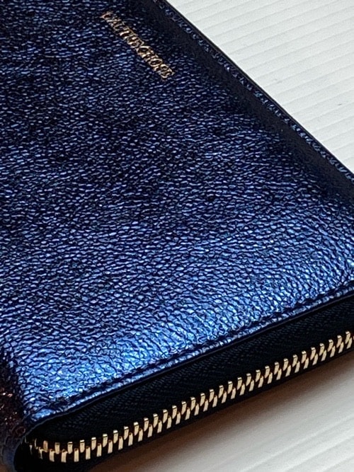 L'AUTRE CHOSE　ロートレショーズ　牛革　長財布　BLACK/METALLICBLUE