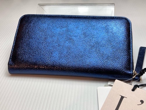 L'AUTRE CHOSE　ロートレショーズ　牛革　長財布　BLACK/METALLICBLUE