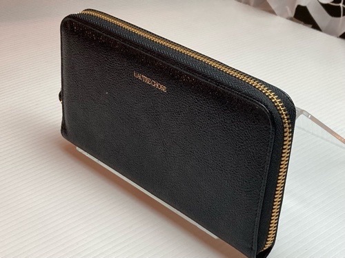 L'AUTRE CHOSE　ロートレショーズ　牛革　長財布　BLACK/METALLICBLUE