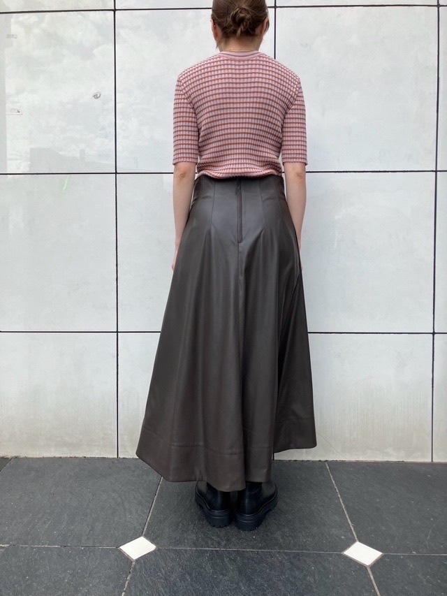 BEATING HEART ビーティングハート エコレザー フレア スカート BLACK/BROWN BS029K2