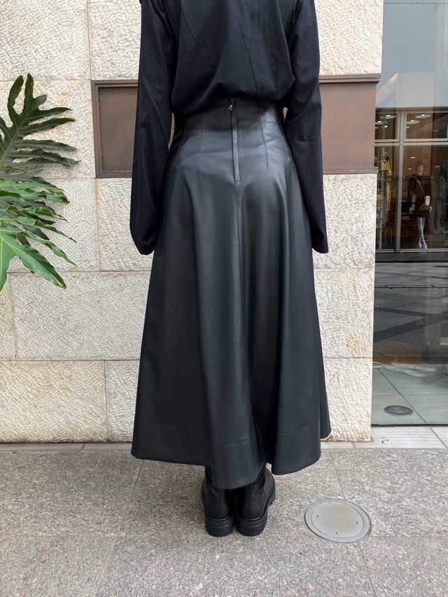 BEATING HEART ビーティングハート エコレザー フレア スカート BLACK/BROWN BS029K2