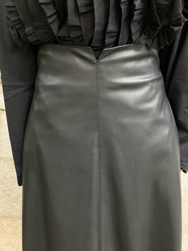 BEATING HEART ビーティングハート エコレザー フレア スカート BLACK/BROWN BS029K2