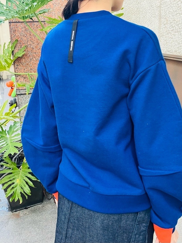 MARECHAL TERRE 　手首配色 スウェット プルオーバー   ORANGE(058) /NAVY(028)/GRAY(015)　ZMT251CT011　マルシャルテル