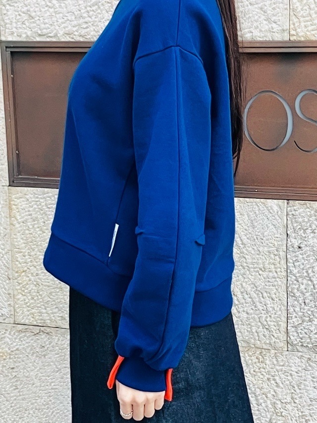 MARECHAL TERRE 　手首配色 スウェット プルオーバー   ORANGE(058) /NAVY(028)/GRAY(015)　ZMT251CT011　マルシャルテル