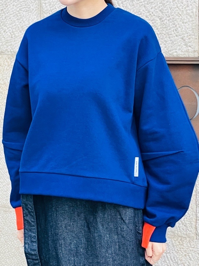 MARECHAL TERRE 　手首配色 スウェット プルオーバー   ORANGE(058) /NAVY(028)/GRAY(015)　ZMT251CT011　マルシャルテル
