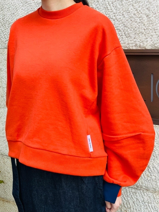 MARECHAL TERRE 　手首配色 スウェット プルオーバー   ORANGE(058) /NAVY(028)/GRAY(015)　ZMT251CT011　マルシャルテル