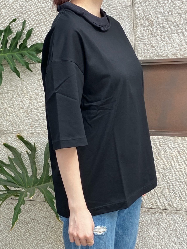 Harikae  襟ぐりフリルポリエステル半袖Ｔシャツ WHITE/GRAY/BLACK  H0467  ハリカエ