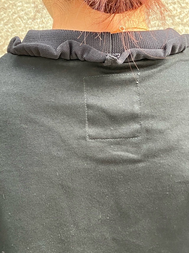 Harikae  襟ぐりフリルポリエステル半袖Ｔシャツ WHITE/GRAY/BLACK  H0467  ハリカエ