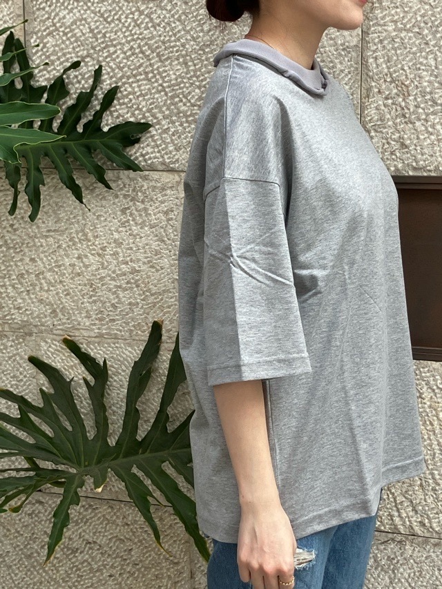 Harikae  襟ぐりフリルポリエステル半袖Ｔシャツ WHITE/GRAY/BLACK  H0467  ハリカエ