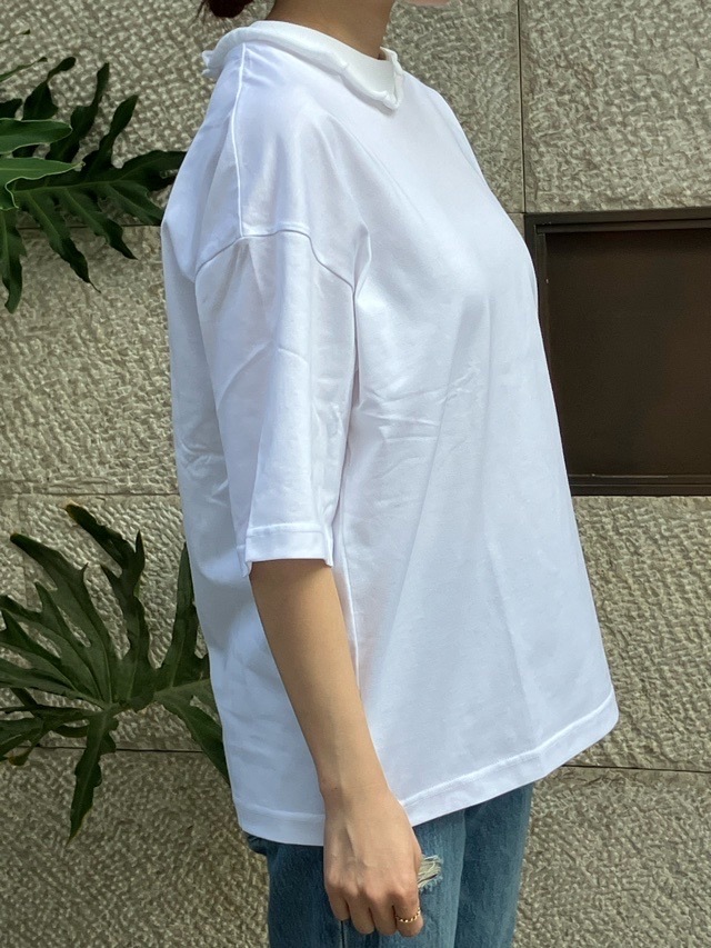 Harikae  襟ぐりフリルポリエステル半袖Ｔシャツ WHITE/GRAY/BLACK  H0467  ハリカエ