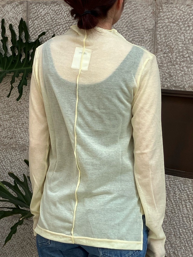 Harikae　ハイネック長袖シアートップス　H0466　ハリカエ　BLACK/YELLOW