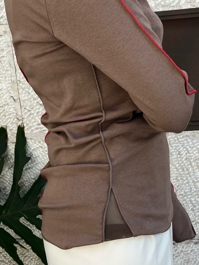 MARECHAL TERRE 　チュールレイヤードトップス　ZMT254CT306  OFFWHITE(002) / BLACK(009)/BEIGE(033)　マルシャルテル