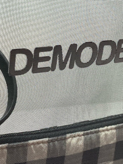 DEMODEE デモデ メッシュトートバッグ ギンガムチェックポーチ付 BLACK