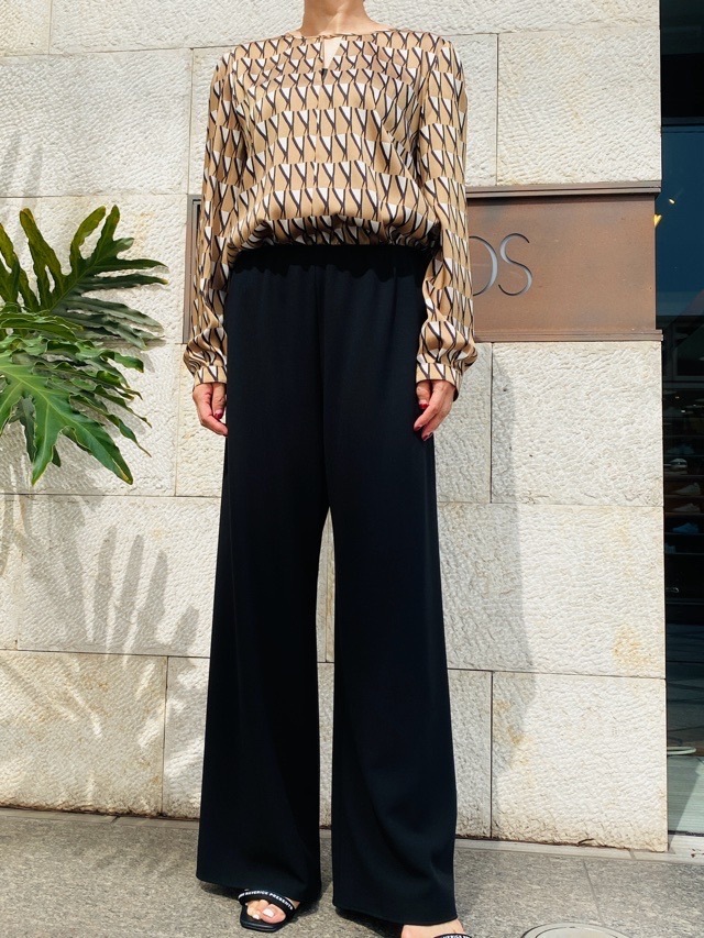 BEATING HEART ウェスト ゴム ワイドパンツ BP２０９Ｋ２ BLACK/CAMEL  ビーティングハート