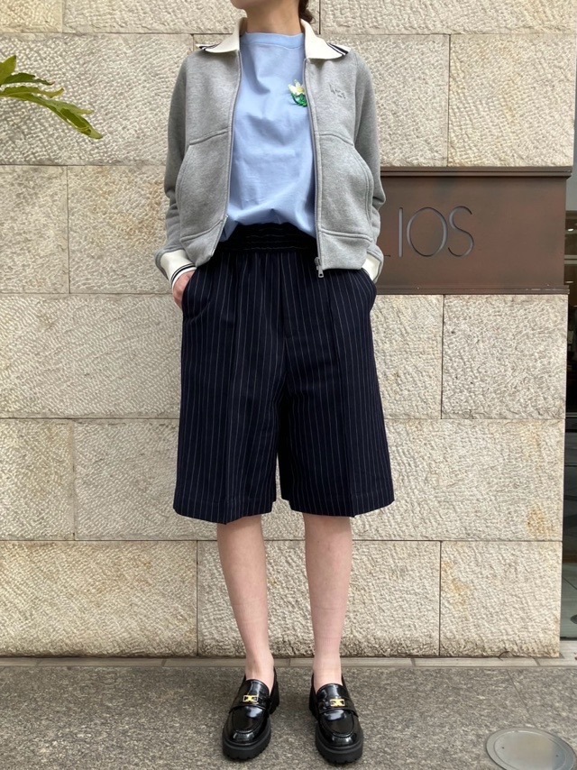 N°21　ヌメロヴェントゥーノ 25SW-E011-4089 リブ衿 ジップアップ ショート丈 スウェット ブルゾン GRAY 