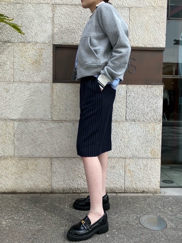 N°21　ヌメロヴェントゥーノ 25SW-E011-4089 リブ衿 ジップアップ ショート丈 スウェット ブルゾン GRAY 