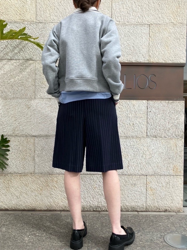 N°21　ヌメロヴェントゥーノ 25SW-E011-4089 リブ衿 ジップアップ ショート丈 スウェット ブルゾン GRAY 