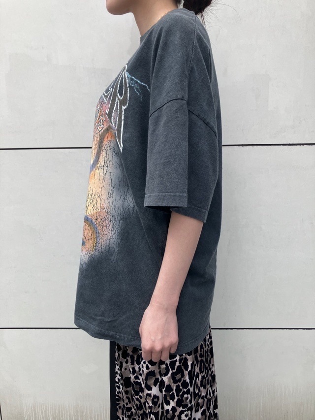 MSGM   ビンテージ風 CAT プリント Tシャツ    4040MM110SE     GRAY (98)   エムエスジーエム