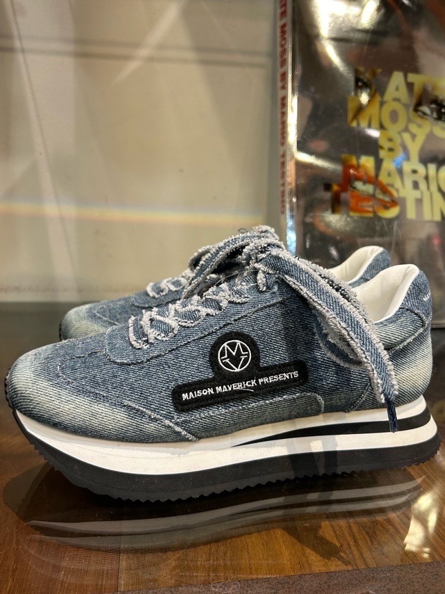 MAISON MAVERICK PRESENTS 再マークダウン ボリュームスニーカーBLACK-DENIM/INDIGO MS2445 メゾン マーヴェリック プレゼンツ