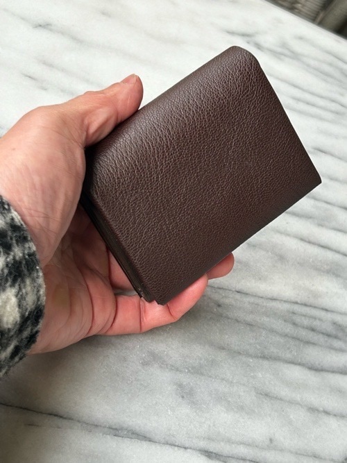 ED ROBERT JUDSON THIN FLAP TRIFOLD WALLET DARK BROWN BO1SAWL-57LK