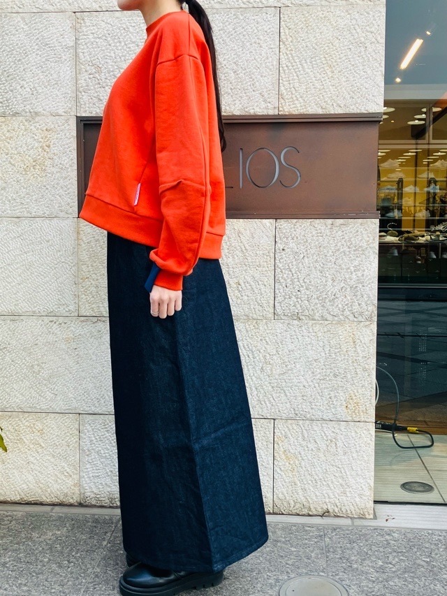 Woad Blue　ラップスカート　WB25105 DARK BLUE　ウォードブルー