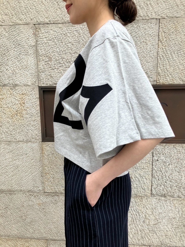 N°21　ヌメロヴェントゥーノ  25S-F101-6328  5分袖 ショート丈 ロゴＴシャツ  PINK / GRAY / BLACK / WHITE  