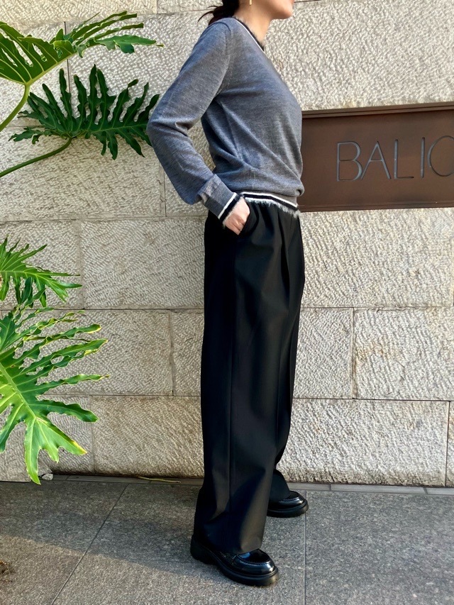 near.nippn ニア―ニッポン ストレッチウールストレートパンツ 605-2526 ブラウン/グレー杢/ブラック