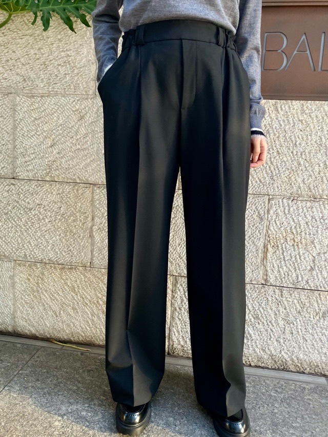 near.nippn ニア―ニッポン ストレッチウールストレートパンツ 605-2526 ブラウン/グレー杢/ブラック