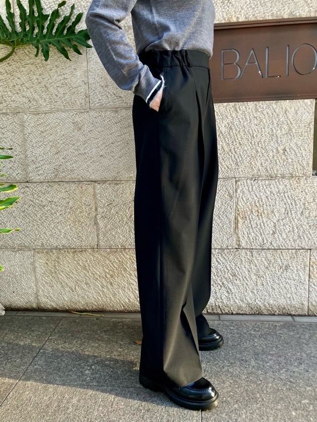 near.nippn ニア―ニッポン ストレッチウールストレートパンツ 605-2526 ブラウン/グレー杢/ブラック