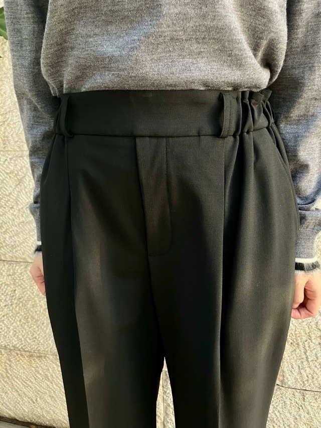 near.nippn ニア―ニッポン ストレッチウールストレートパンツ 605-2526 ブラウン/グレー杢/ブラック