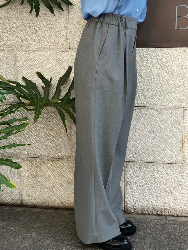 near.nippn ニア―ニッポン ストレッチウールストレートパンツ 605-2526 ブラウン/グレー杢/ブラック