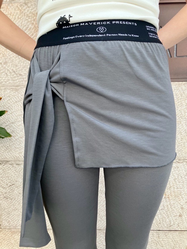 MAISON MAVERICK PRESENTS　  ウエスト ロゴテープ ストレッチ パンツ   MM5156   GRAY / BLACK　メゾン マヴェリック プレゼンツ
