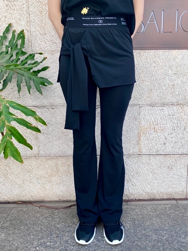 MAISON MAVERICK PRESENTS　  ウエスト ロゴテープ ストレッチ パンツ   MM5156   GRAY / BLACK　メゾン マヴェリック プレゼンツ
