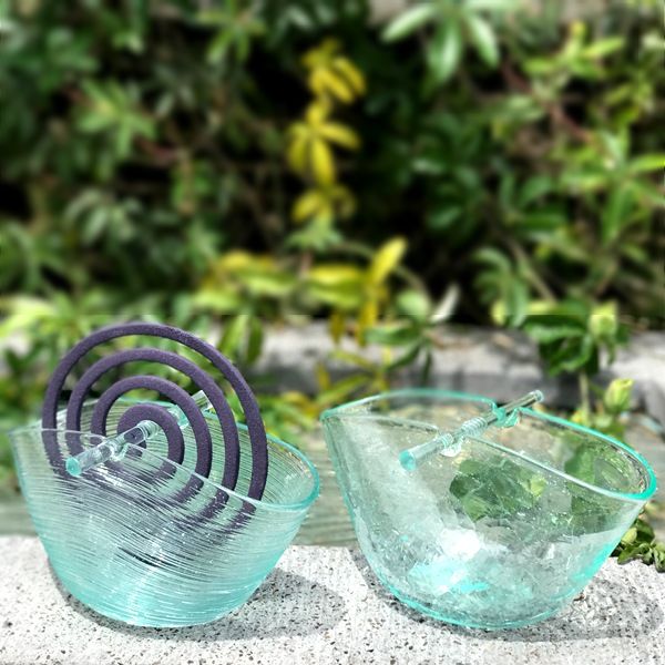 お香立て／蚊取り線香ホルダー／ガラスのお香立て | お香立て