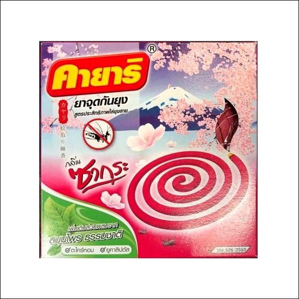 蚊取り線香／アロマ蚊取り線香【サクラ】／年中暑いタイの蚊取り線香