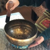 シンギングボール シンギングボウル【φ25cm】【D】【吉祥紐】スディップ・ランサル