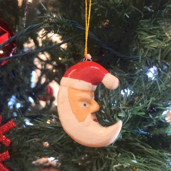 オーナメント】【三日月サンタ】サンタクロース／クリスマスグッズ