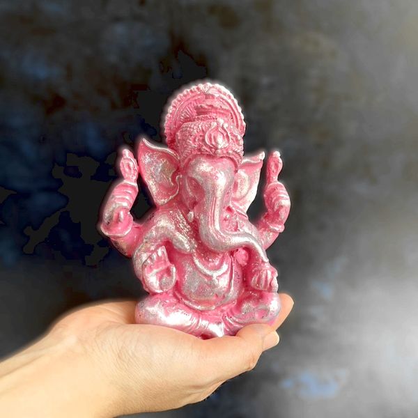 ガネーシャ像 富と商売と学問の神様／ヒンドゥー教の神様／【H14cm