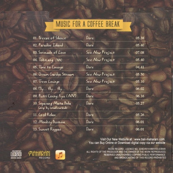 MUSIC FOR A COFFE BREAK饯CDХCDڥ쥿ѥå饤OK