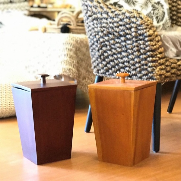 ゴミ箱 ダストボックス 蓋つき 小物入れ 【ブラウン】【ダークブラウン